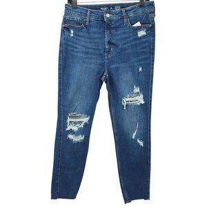 Old Navy Extra HIgh Rise Rockstar Super Skinny Crop Jeans Women 10 P Stretch NWT